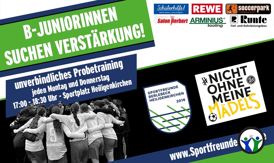 UNSERE B-M&Auml;DELS SUCHEN VERST&Auml;RKUNG!
